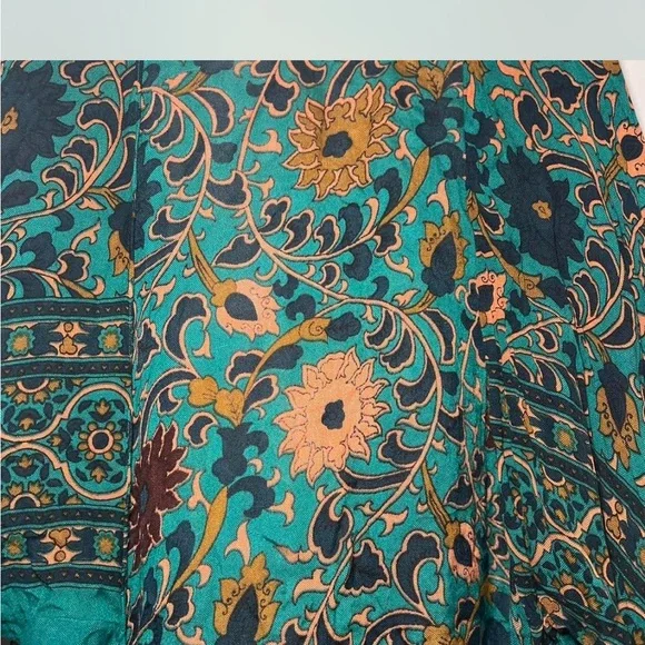 Free People Teal and Orange Floral Kimono - Picture 4 of 5